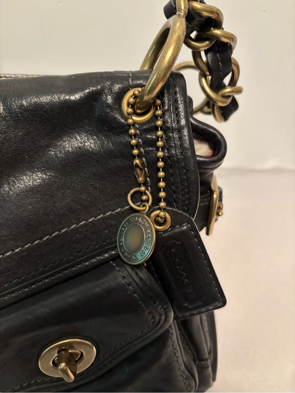 Coach Y2K Anniversary Legacy Leigh black Leather Satchel 11128 Vintage Leigh - Picture 2 of 16